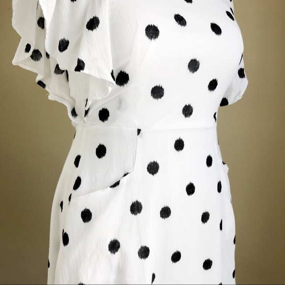 A New Day Polka Dot Print Ruffle Sleeve Dress - Picture 3 of 8